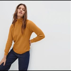 The Organic Cotton Turtleneck Waffle Tee M Medium